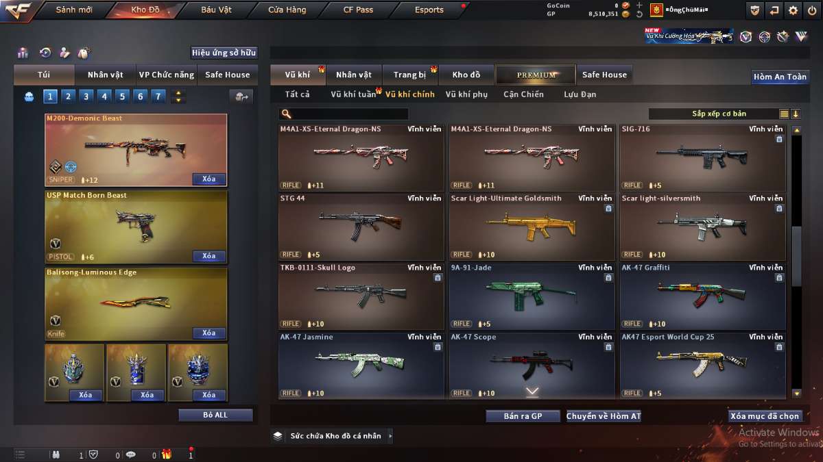 shop acc cf uy tin gia re